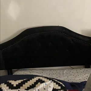 Black upholstered headboard